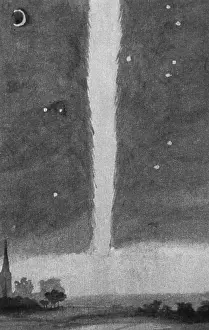 Astronomy History Prints: Newton's Comet, 1680