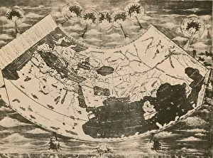 Ancient Geography Maps Prints: Ptolemy's World Map