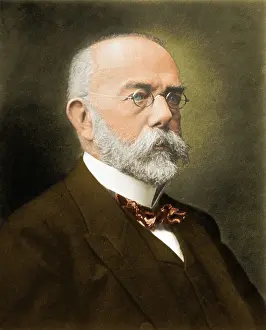 Historical Medical Figures Prints: Robert Koch, German Bacteriologist