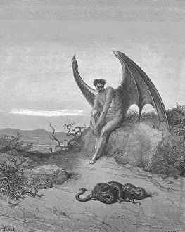 Paradise Lost Artwork Prints: Satan Finding Serpent, by Dore