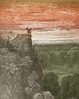 Paradise Lost Illustration Prints: Satan by Gustave Dore