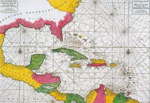 1708 Map of the Spanish Main Print