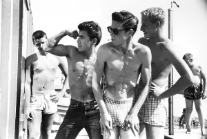 At the Beach, Santa Monica, California Print
