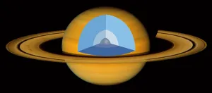 Saturn's Interior Print: A Cross-Sectional View