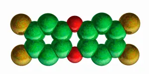 Molecular Model Prints: TCDD, Molecular Model