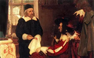 King Charles I Prints: William Harvey Demonstrating Circulation