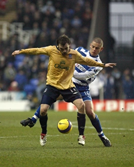 Ivar Ingimarsson tackles Evertons James McFadden Ivar Ingimarsson tackles Evertons James McFadden