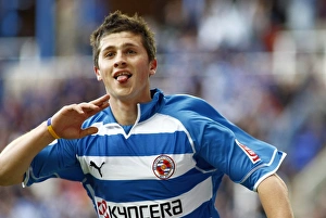 Shane Long celebrates scoring his second against Derby Shane Long celebrates scoring his second against Derby