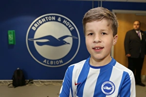 Brighton and Hove Albion FC Print: Young Fan at the Stadium