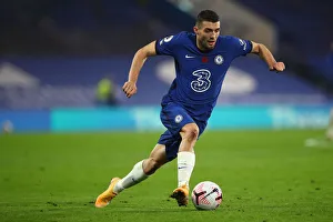Chelsea FC Print: Mateo Kovacic in Action at Empty Stamford Bridge